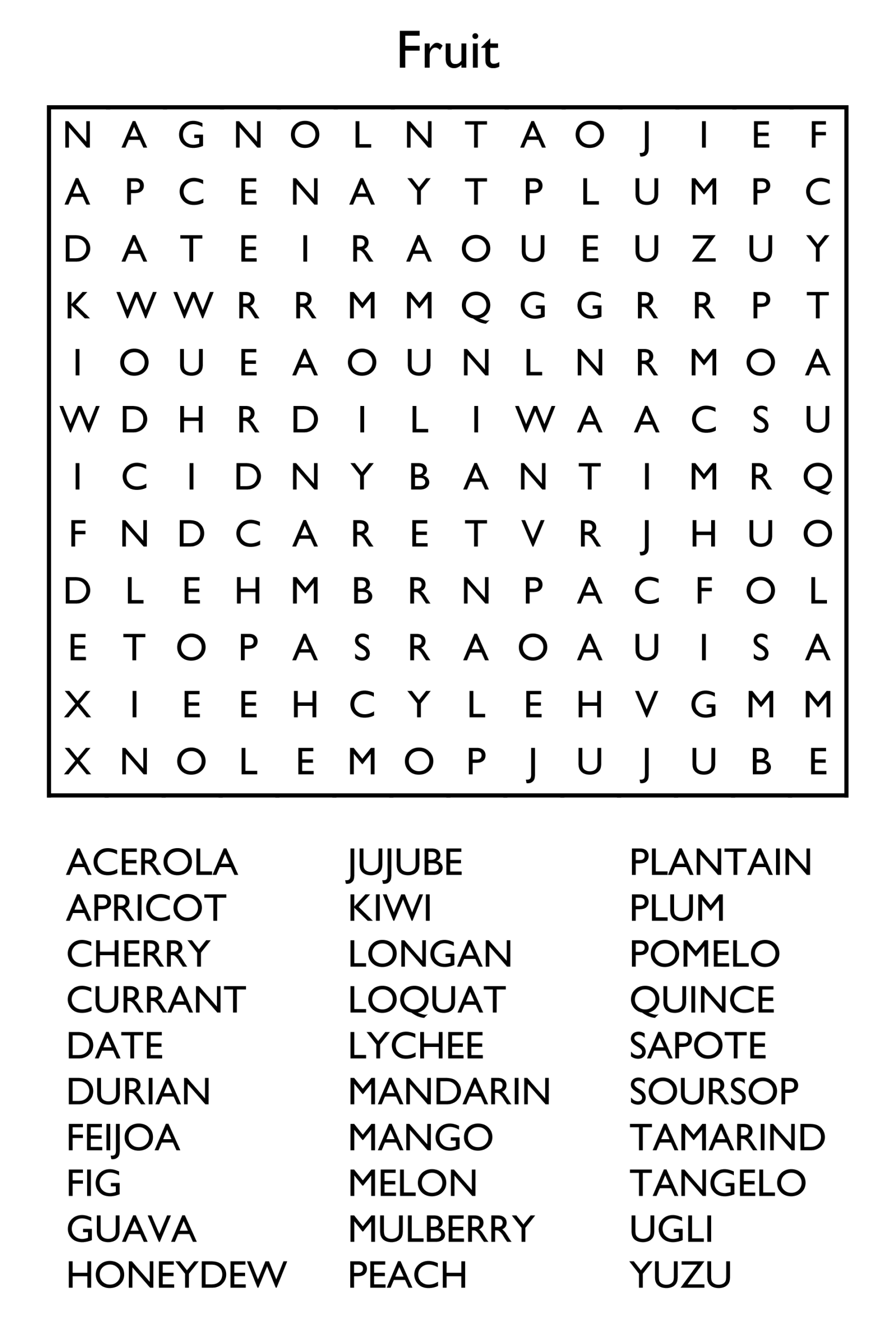 Adult Puzzle Worksheets