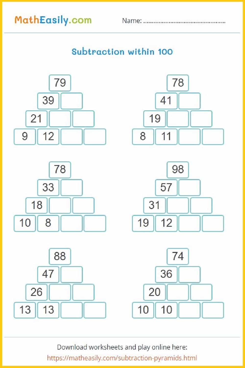 Maths Puzzles And Games Worksheets