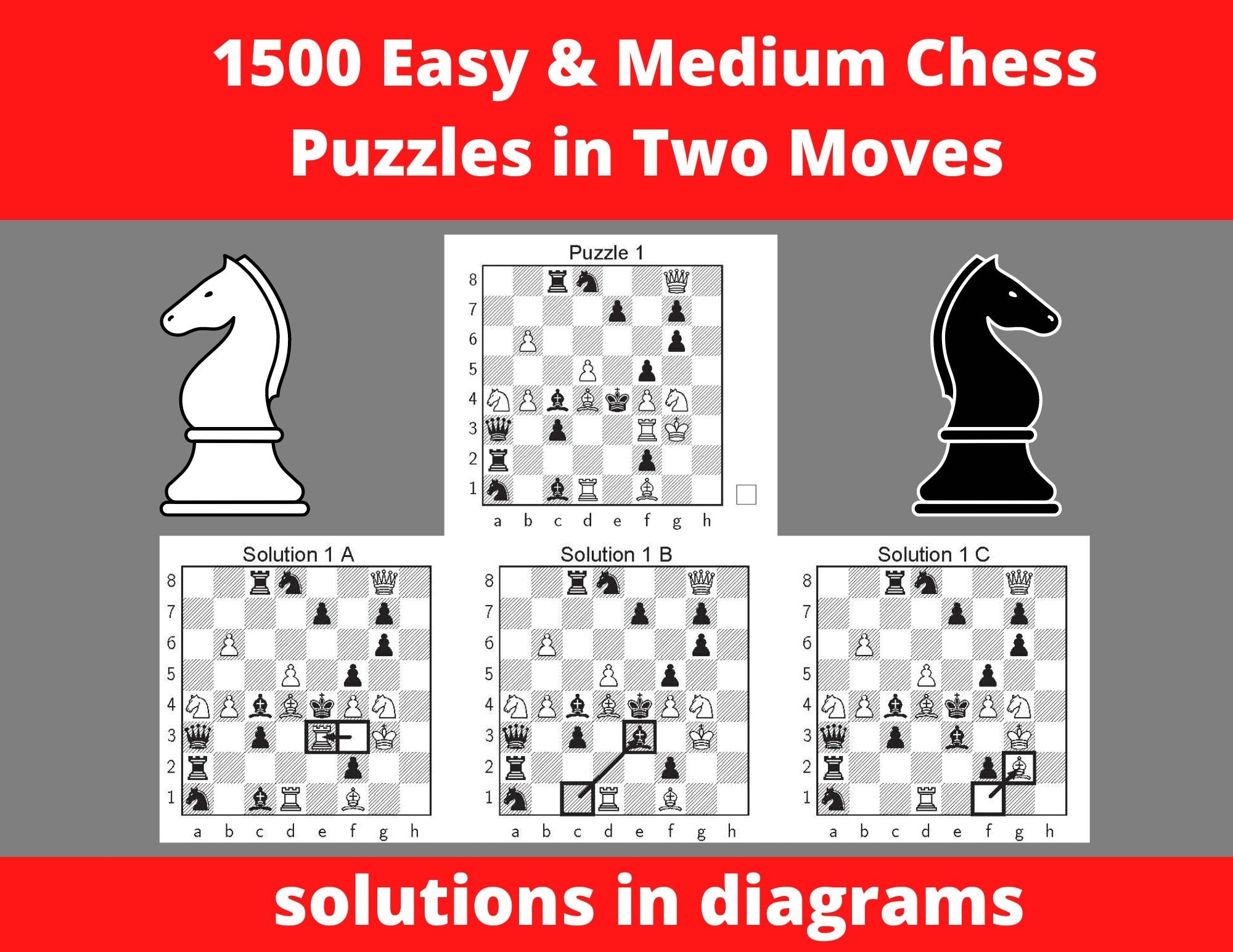 1500 Chess Puzzles In Two Moves Printable PDF With Answers 