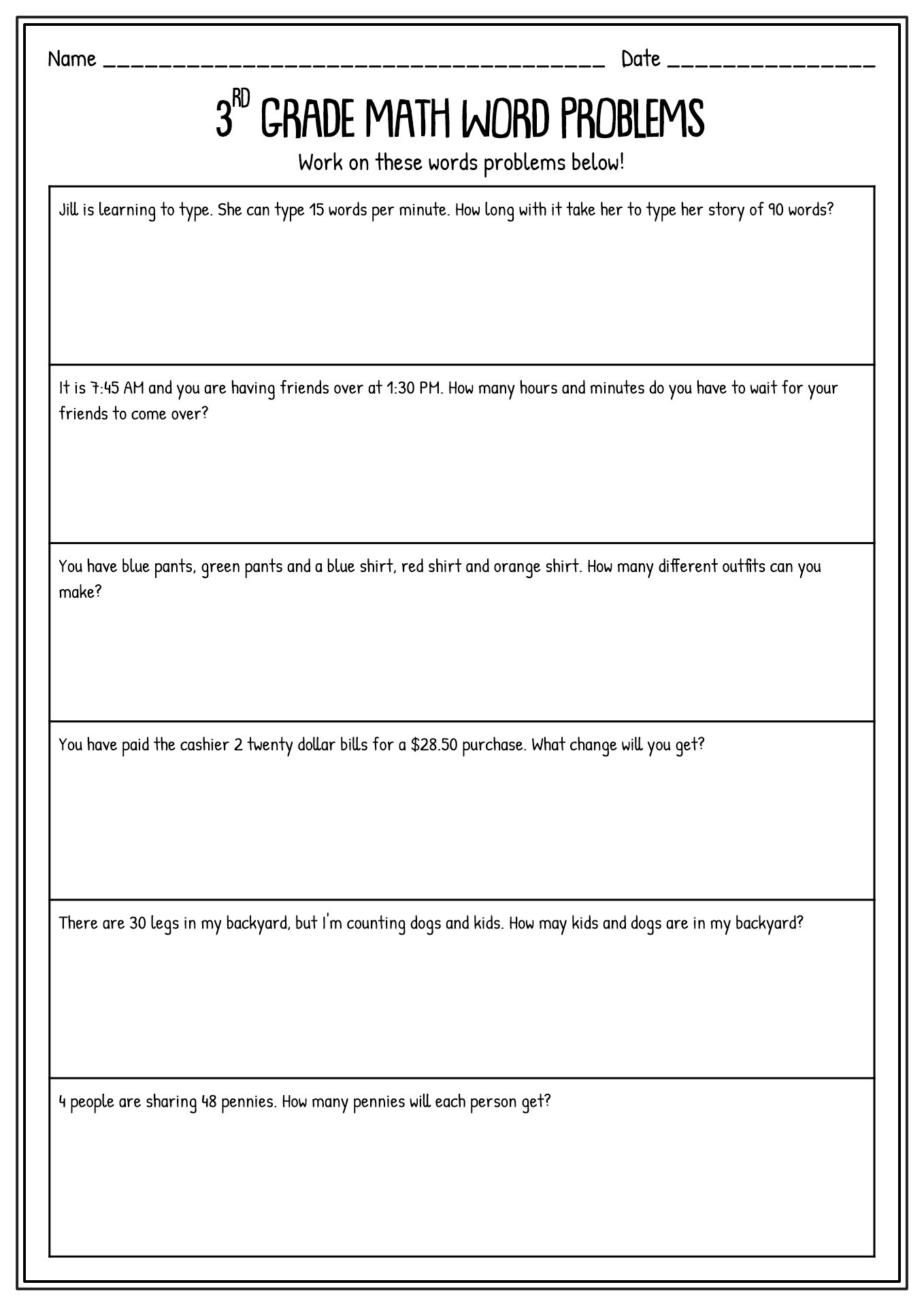 Division Worksheets Word Puzzles