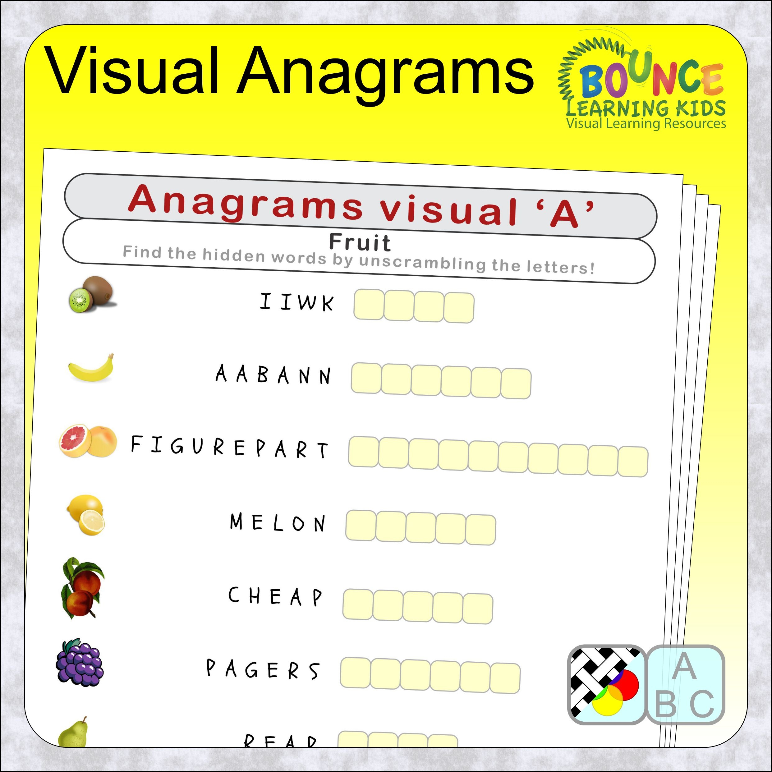 Anagram Puzzle Worksheets