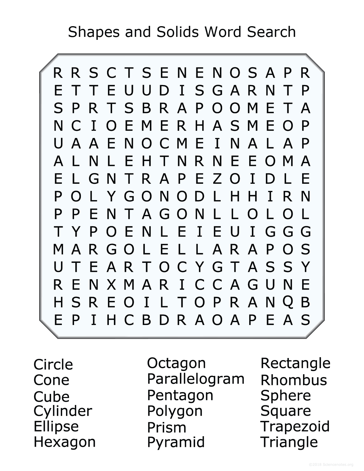 3d Shape Puzzle Worksheet