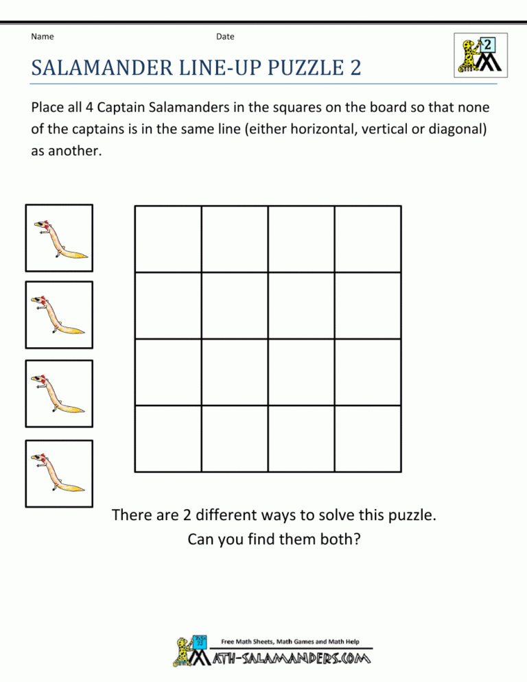 2nd Grade Math Puzzles
