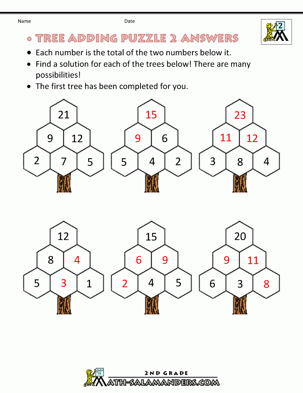 2nd Grade Math Puzzles