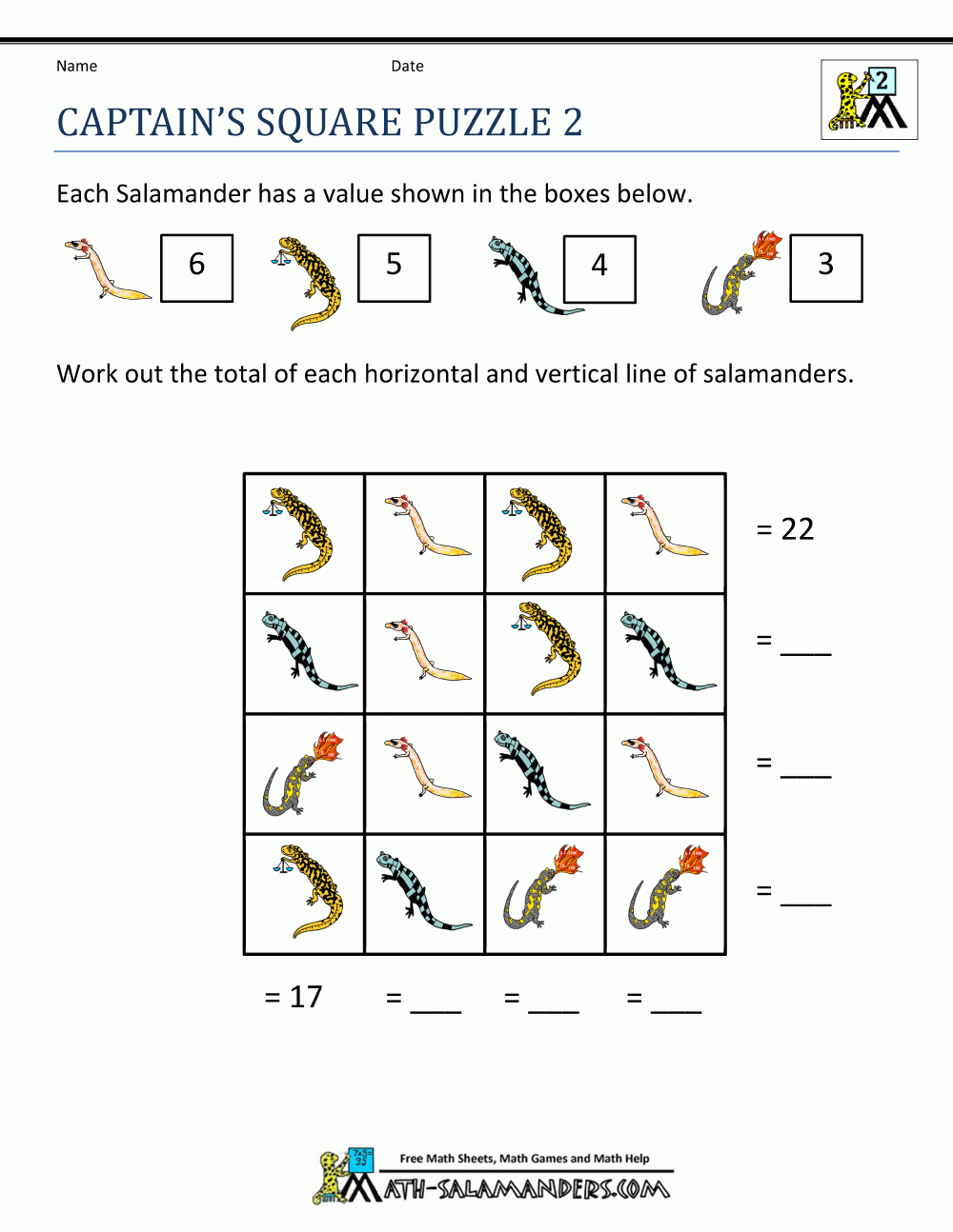 2nd Grade Math Puzzles