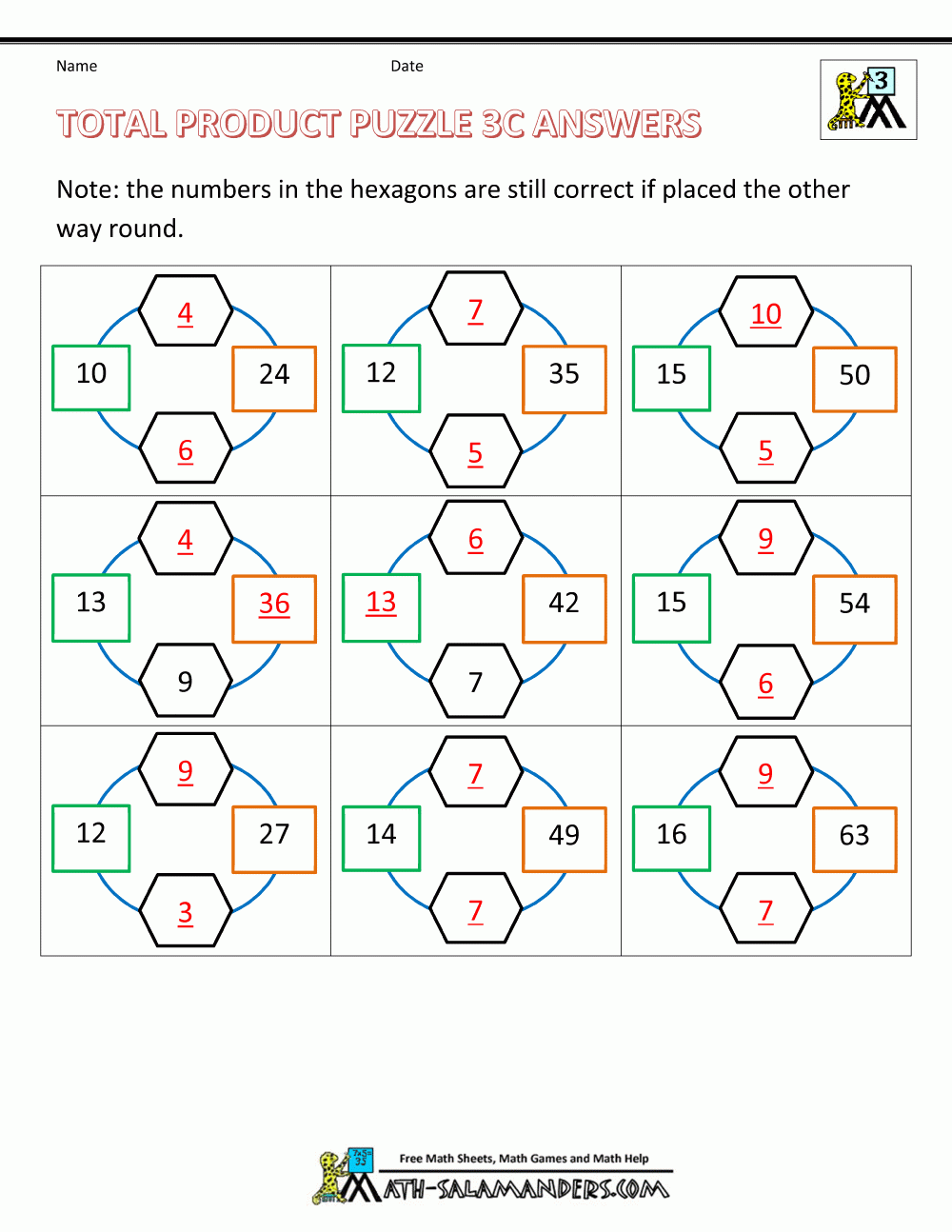 3rd Grade Math Puzzles Worksheets Worksheets Library