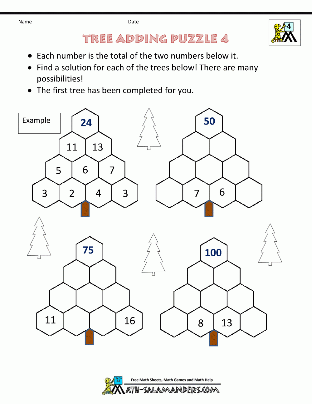 4th Grade Math Puzzles
