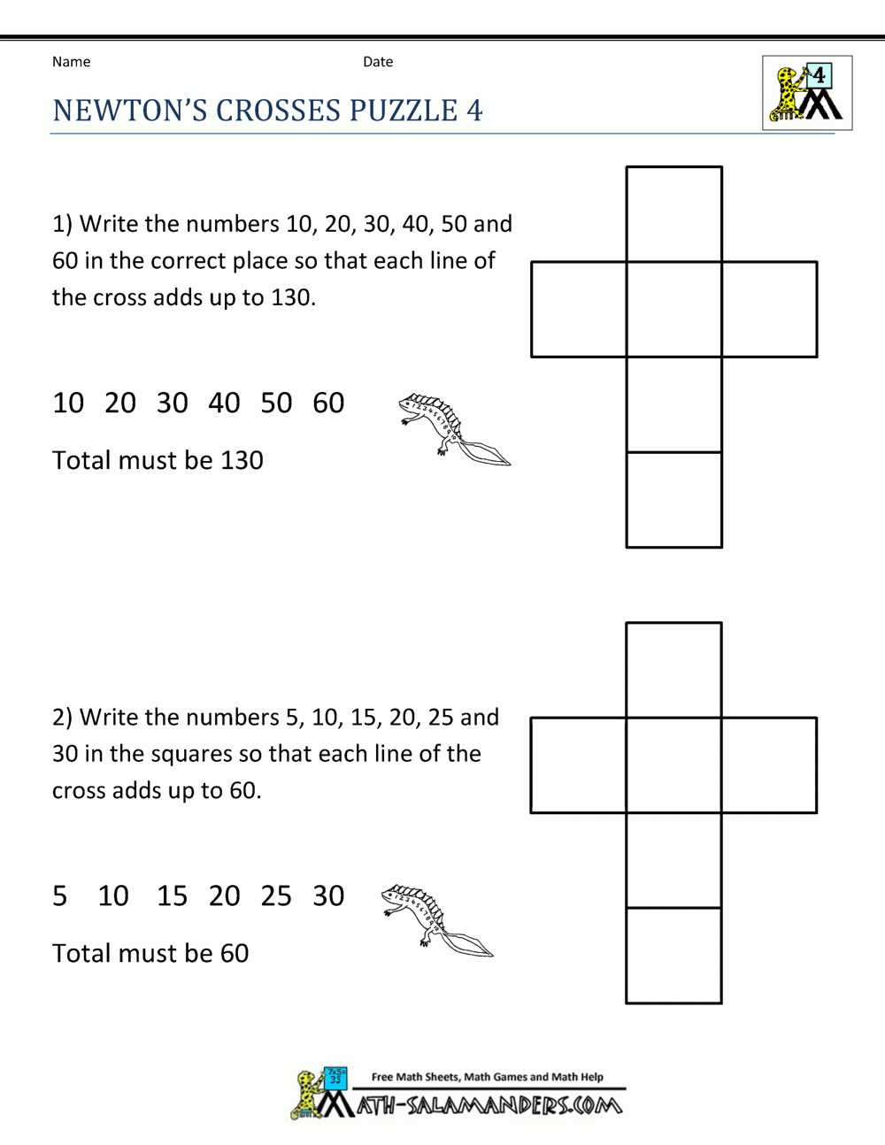 Fun 4th Grade Math Puzzle Worksheets