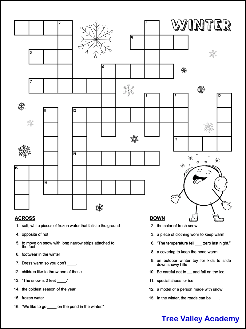 5 Free Fun Food Crossword Puzzles ESL Vault Worksheets Library