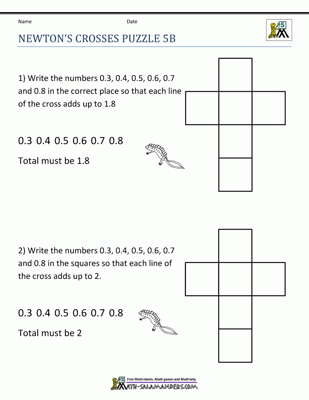 5th Grade Math Puzzles