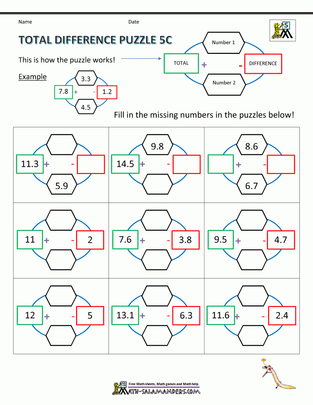 5th Grade Math Puzzles