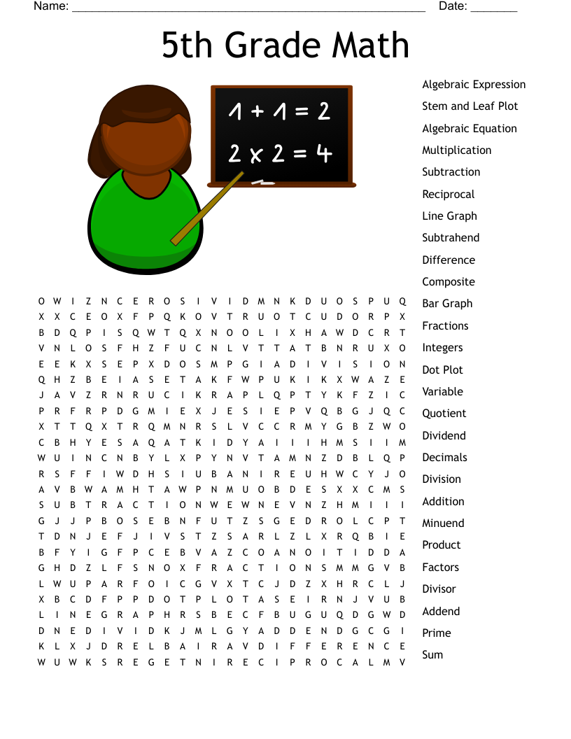 5th Grade Sight Words Word Search WordMint