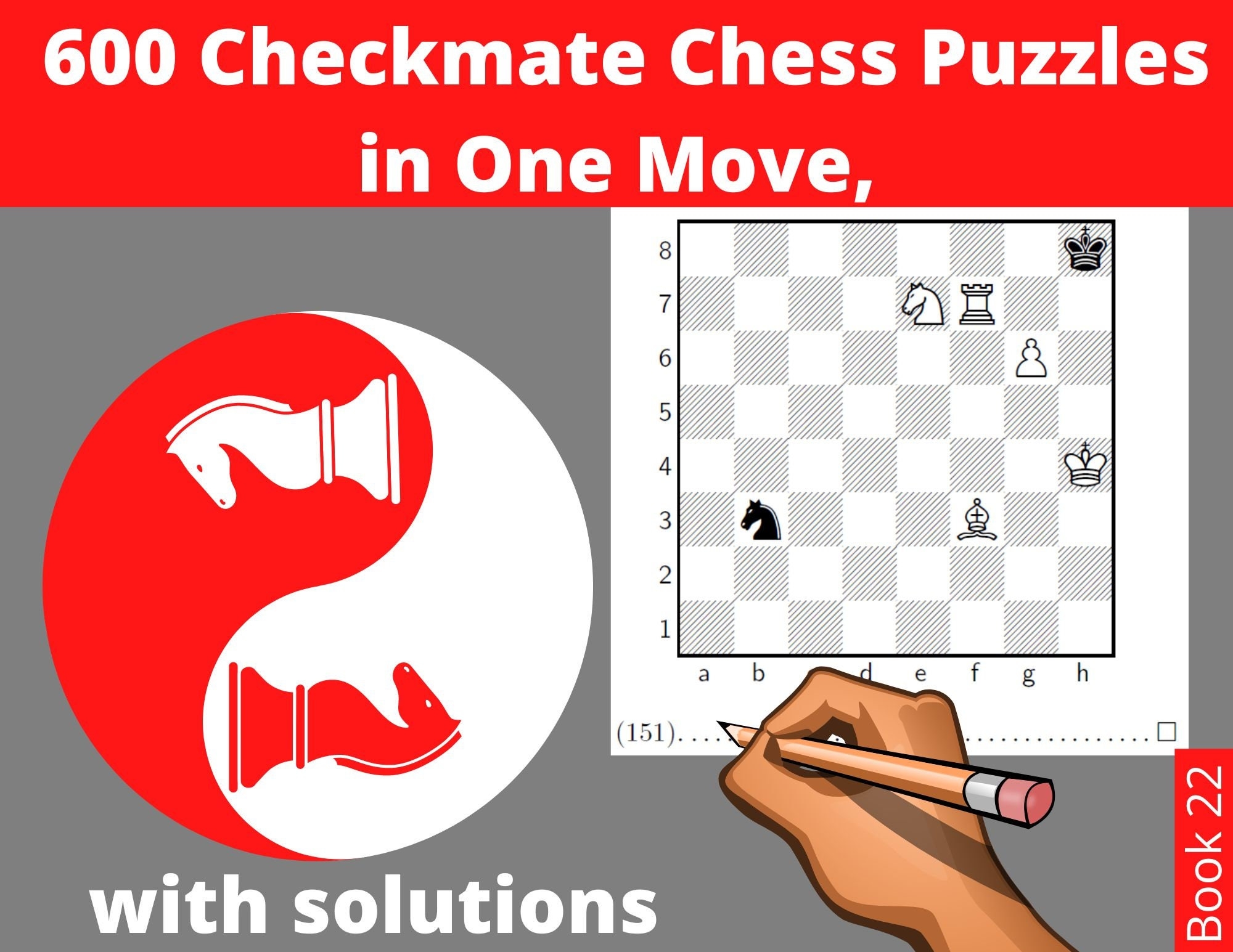 600 Chess Checkmate Puzzles In One Move chess Printable PDF With Answers Instant Download Chess Gift Chess Present Chess Exersices Etsy