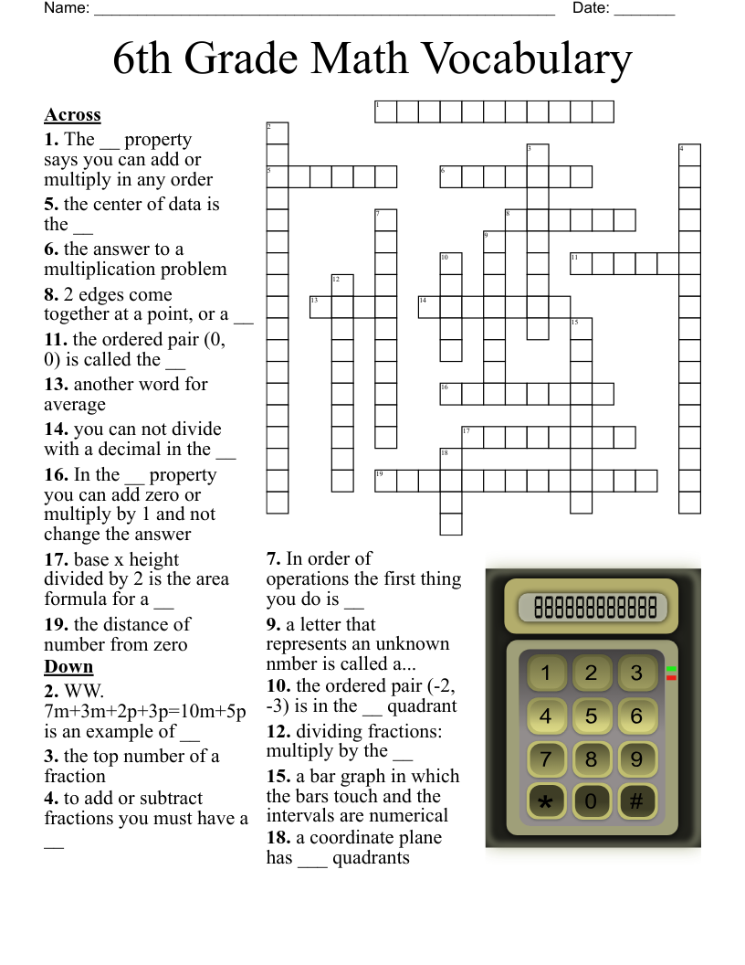 Math Puzzle Worksheets 6th Grade