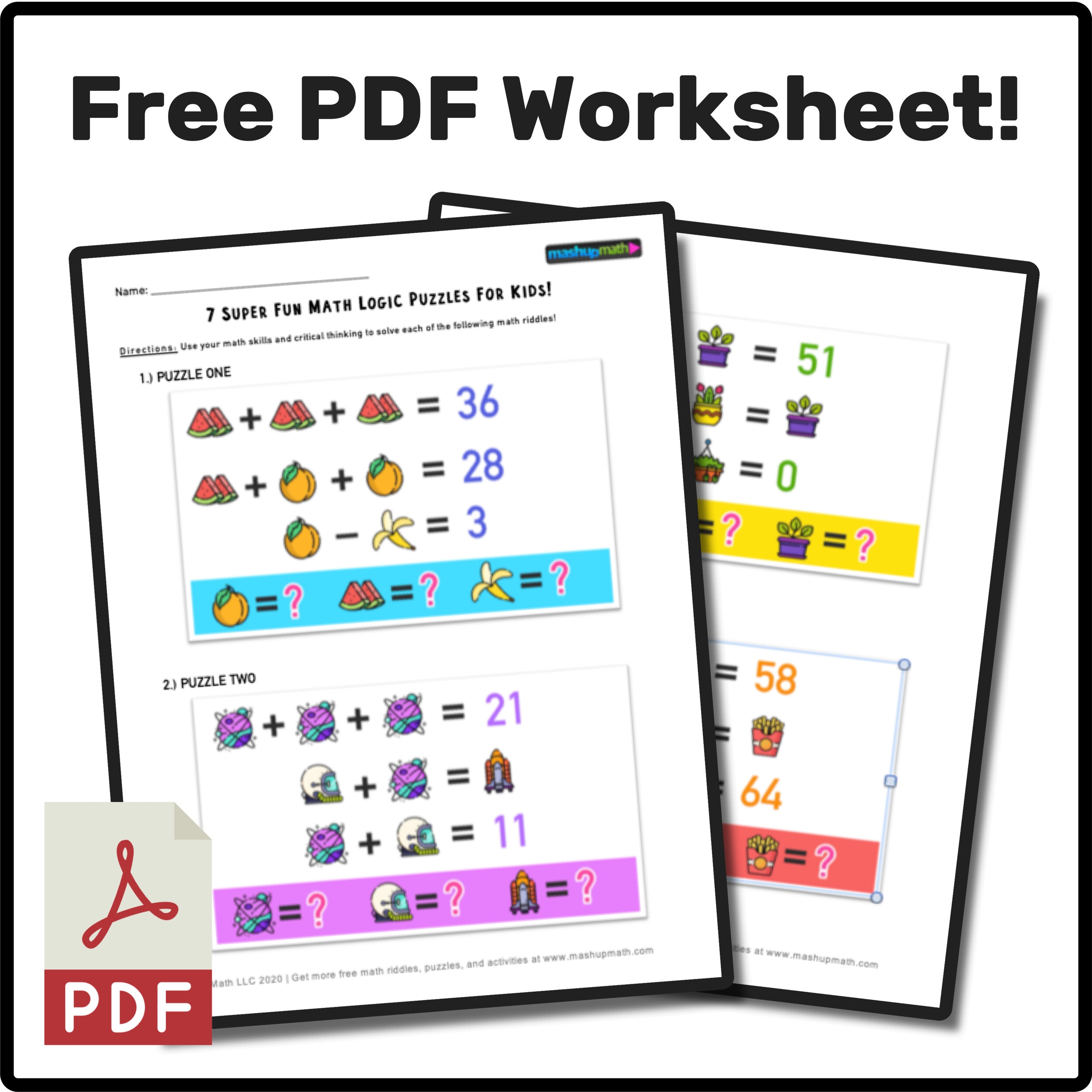 7 Super Fun Math Logic Puzzles For Kids Mashup Math Worksheets Library