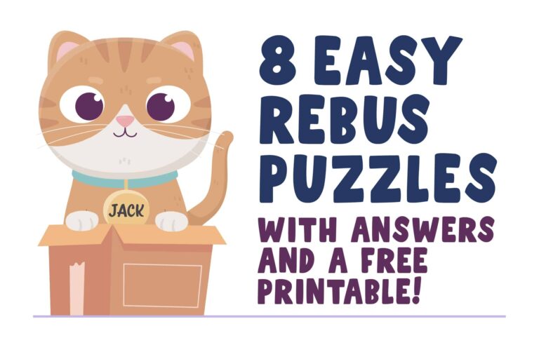 8 Easy Rebus Puzzles With Answers Plus A Free Printable That s So Montessori