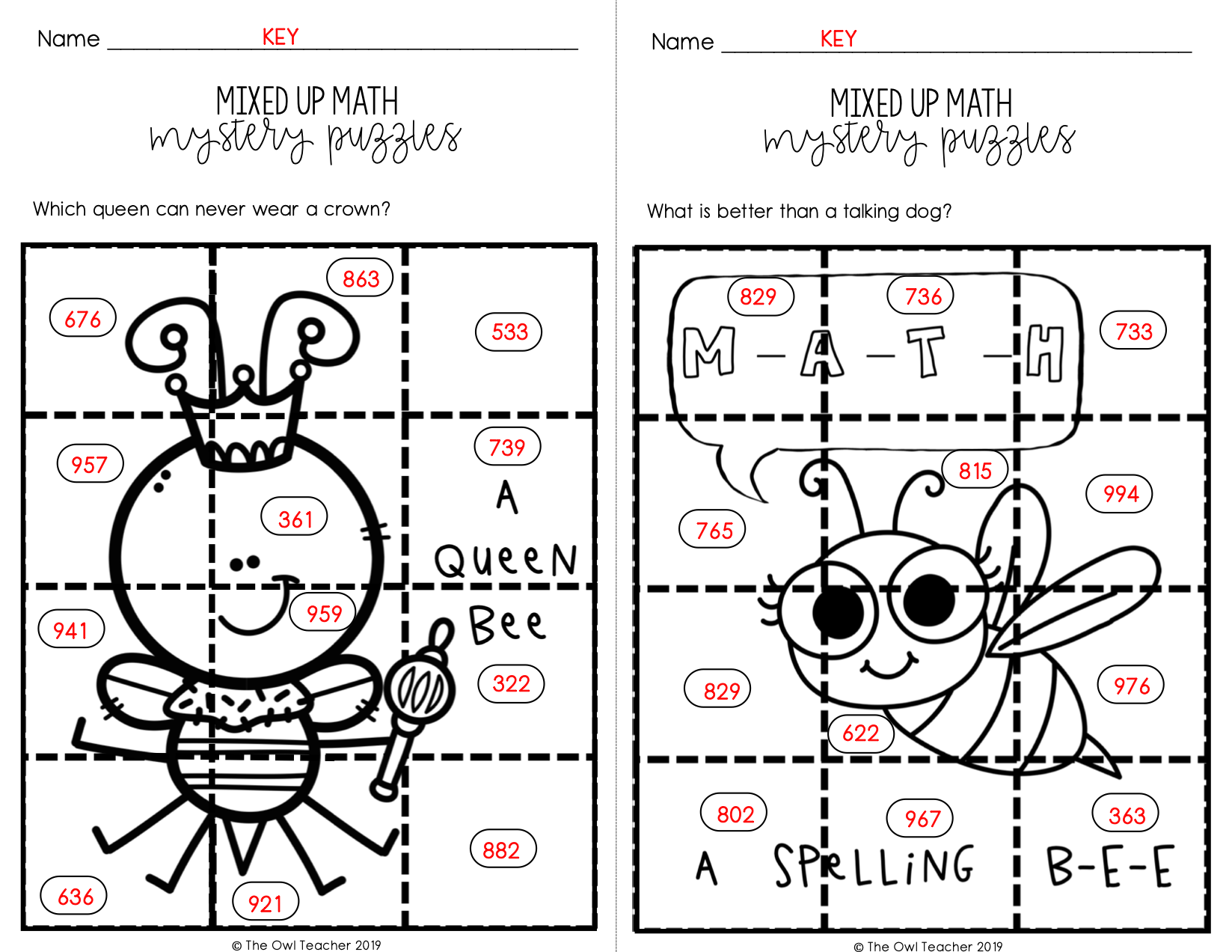 Add U0026 Subtract Within 1000 Mixed Up Puzzles Printable U0026 Digital Google The Owl Teacher