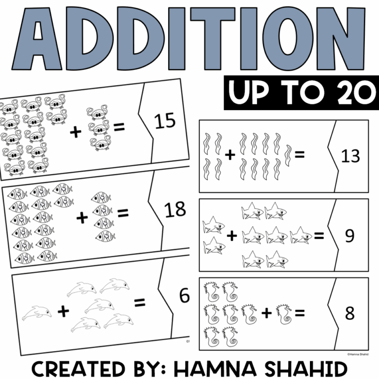 Addition Within 20 Picture Puzzle Worksheets Made By Teachers