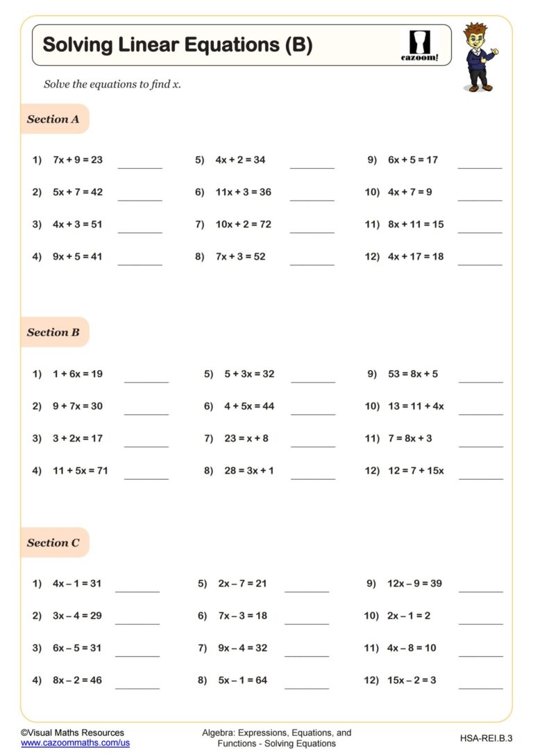 Algebra 1 Worksheets With Answers PDF Printable Algebra 1 Math 