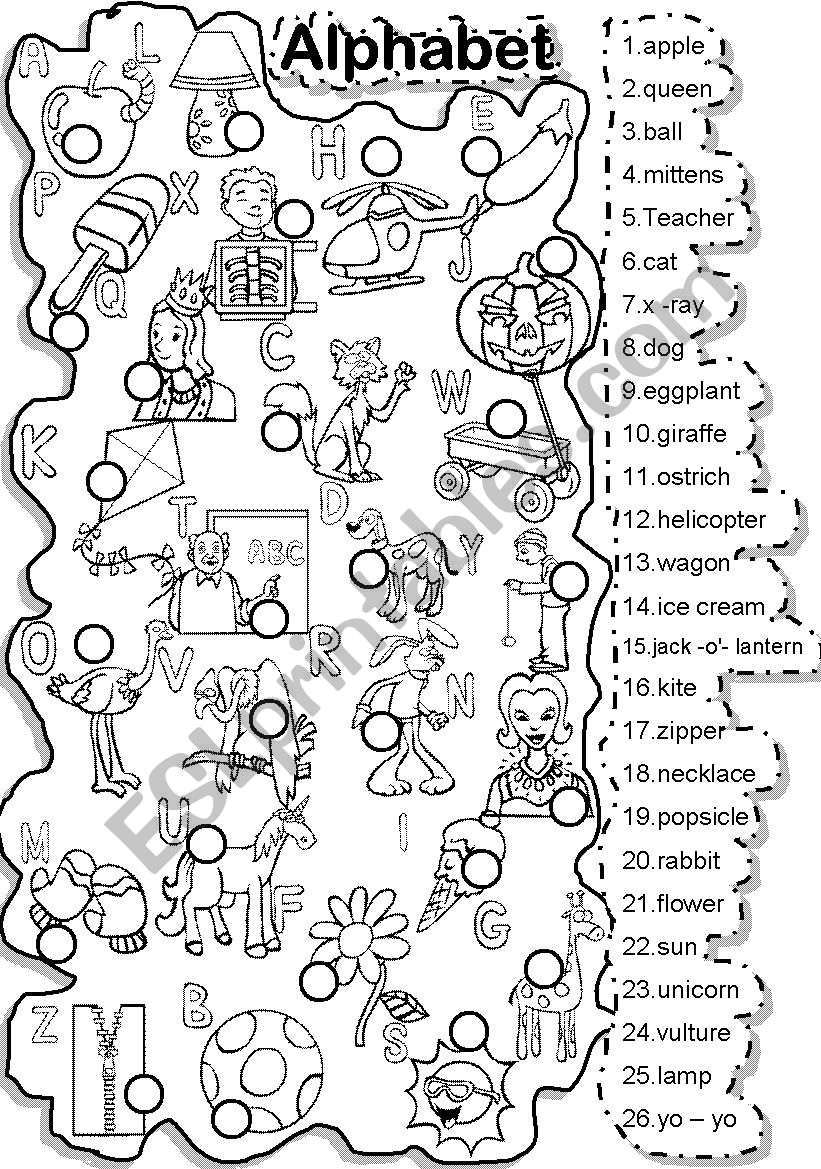 ALPHABET MATCH And CRISS CROSS PUZZLE ESL Worksheet By Im Lety