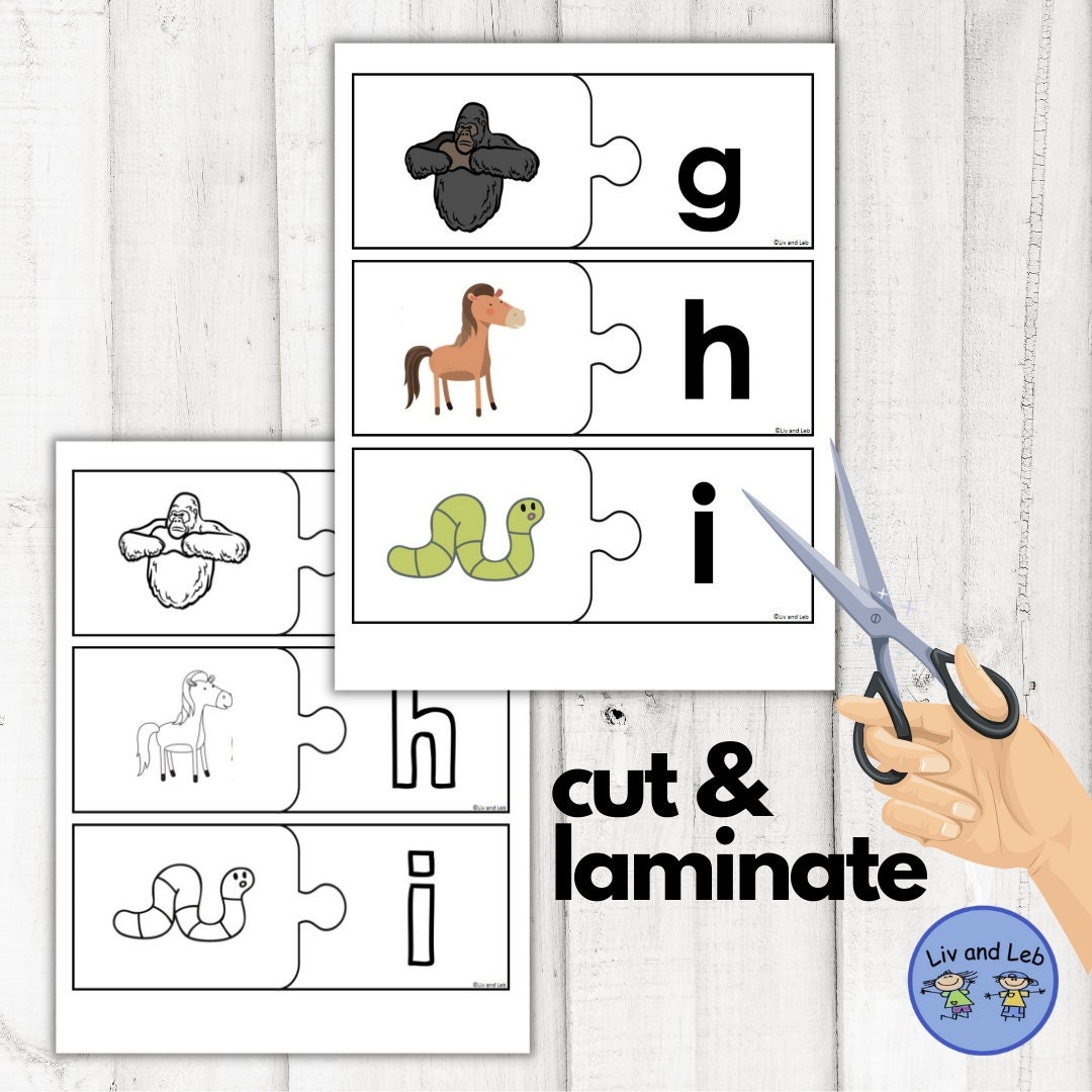 Alphabet Puzzles Preschool Phonics Activity Kindergarten 