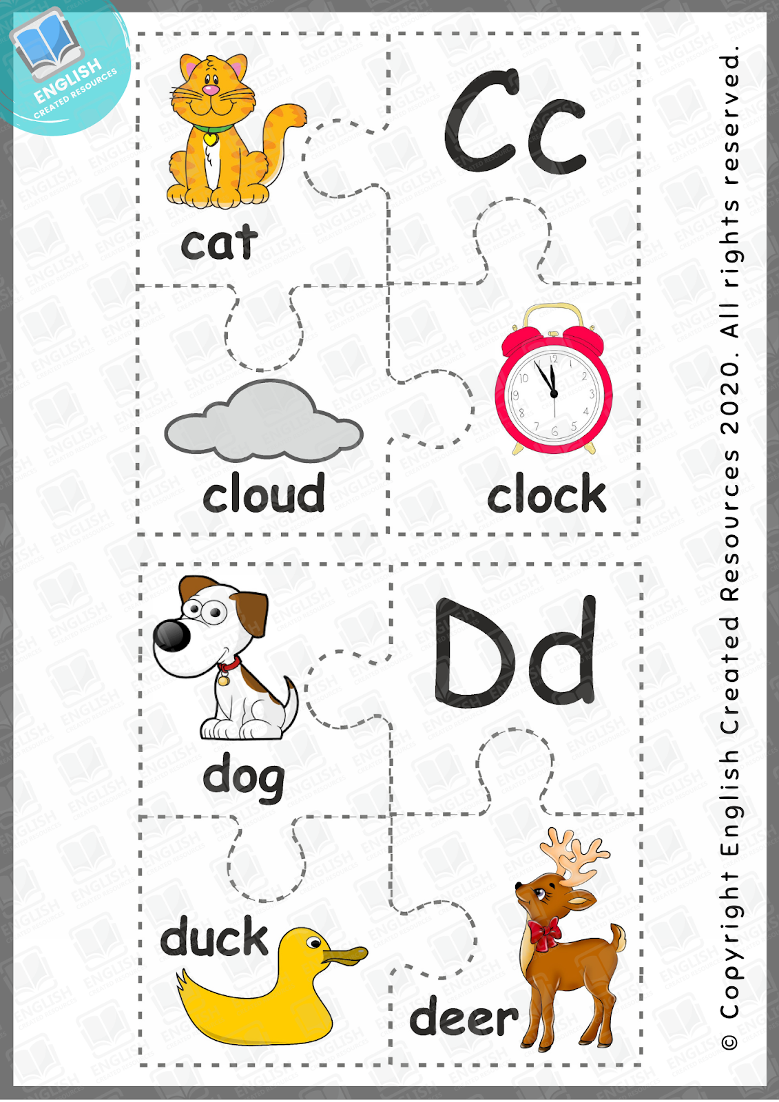 Alphabet Puzzles Worksheets English Created Resources