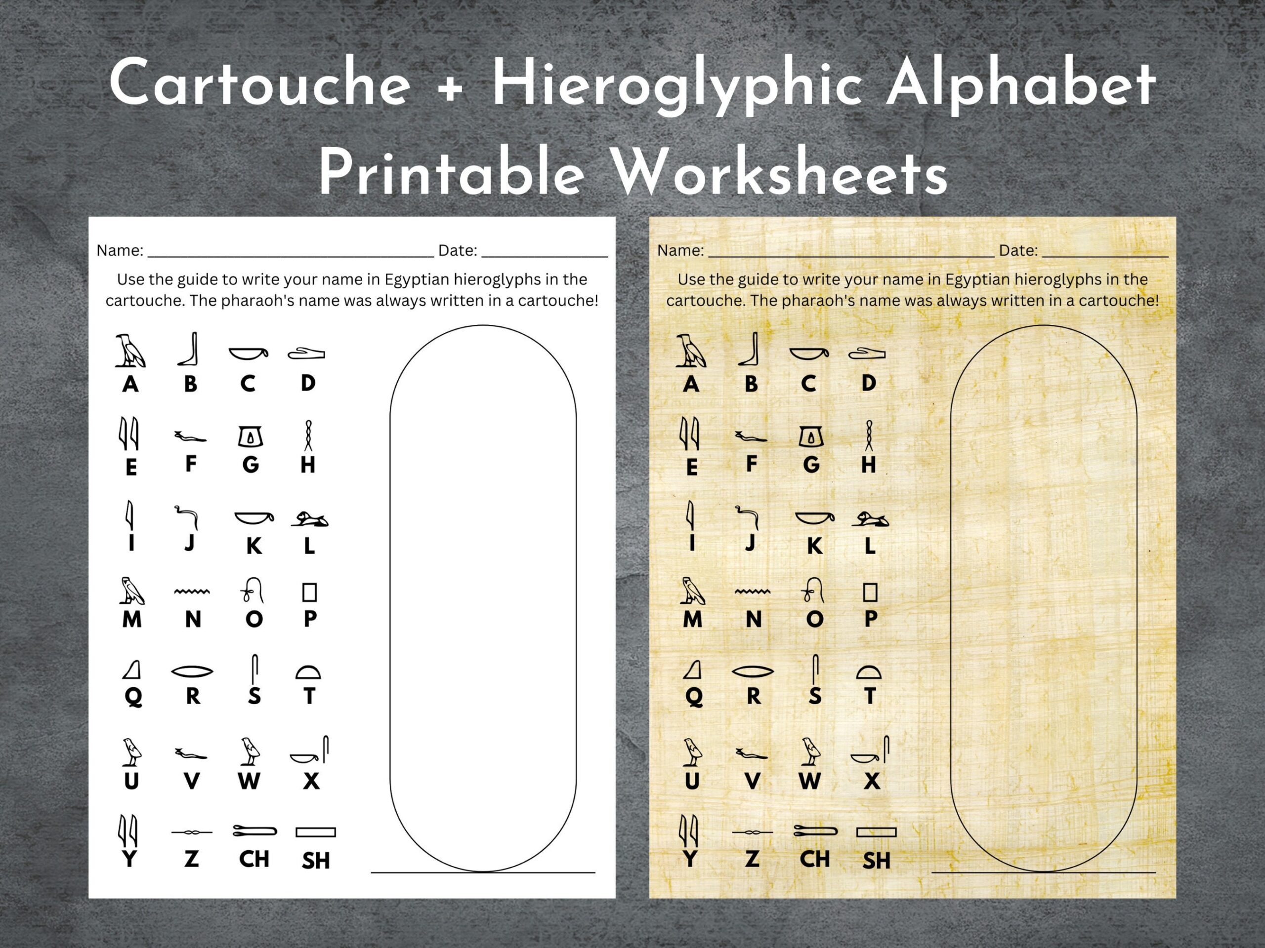Egyptianhieroglyphics Puzzle Worksheets
