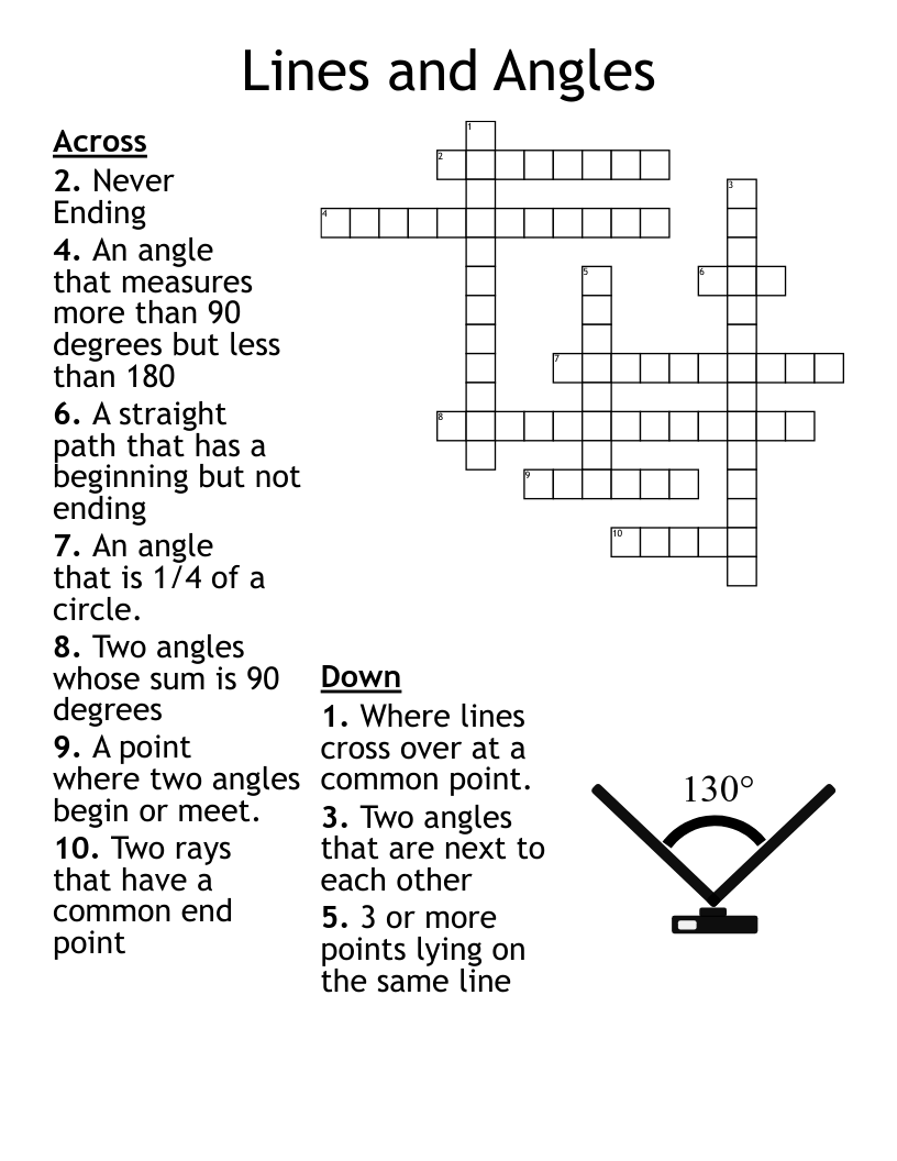 Angle Puzzle Worksheet Answers Pdf