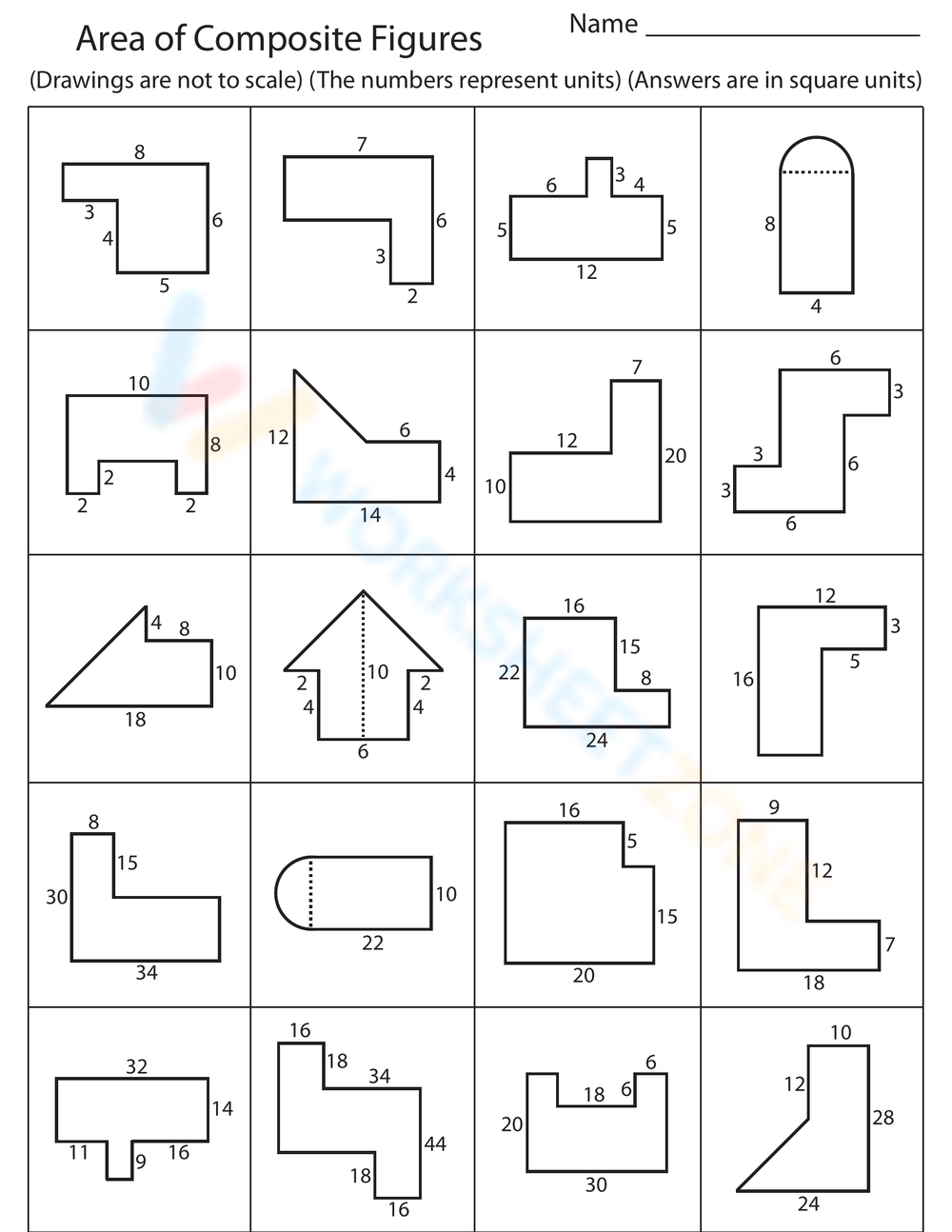 Area Of Composite Figures Worksheets 2024 Worksheets Library