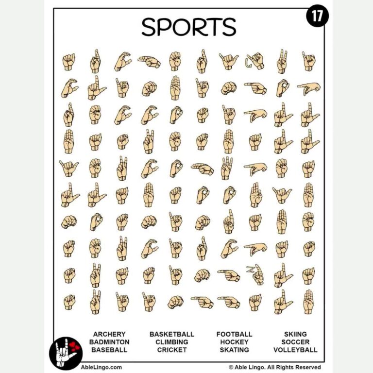ASL Sign Language Word Search Printable ASL Word Search American Sign Language Hand Signs Homeschool Fingerspelling ASL Puzzle