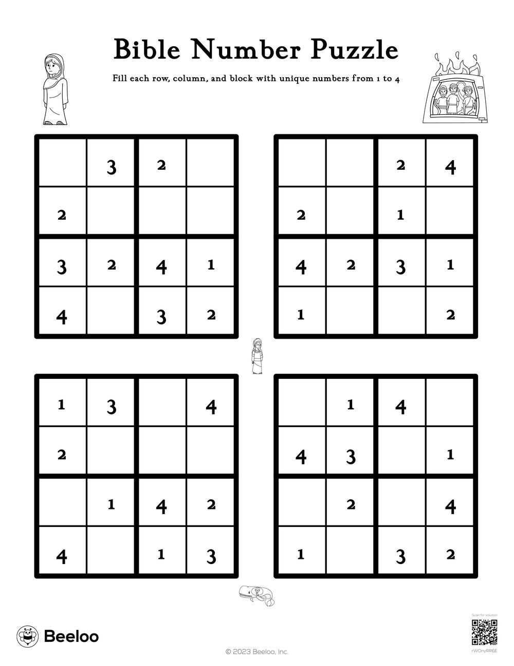 Bible Number Puzzle Beeloo Printable Crafts And Activities For Kids Worksheets Library