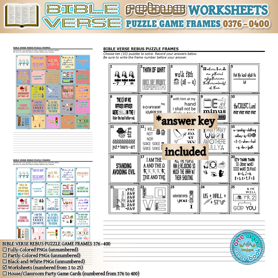 Bible Puzzle Worksheets