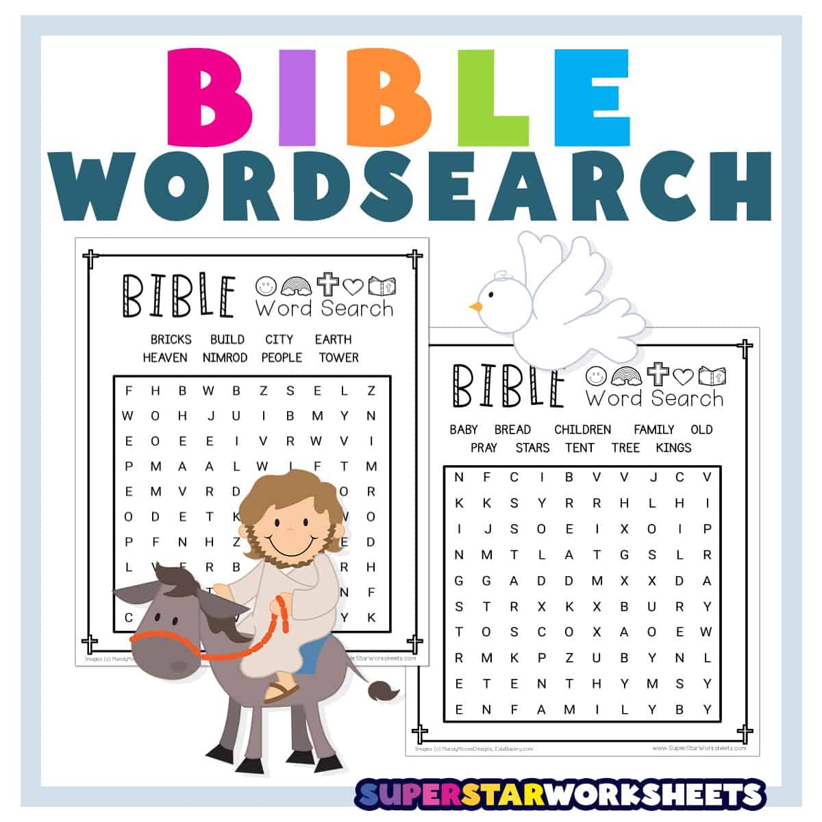 Children's Church Puzzle Worksheets Printable