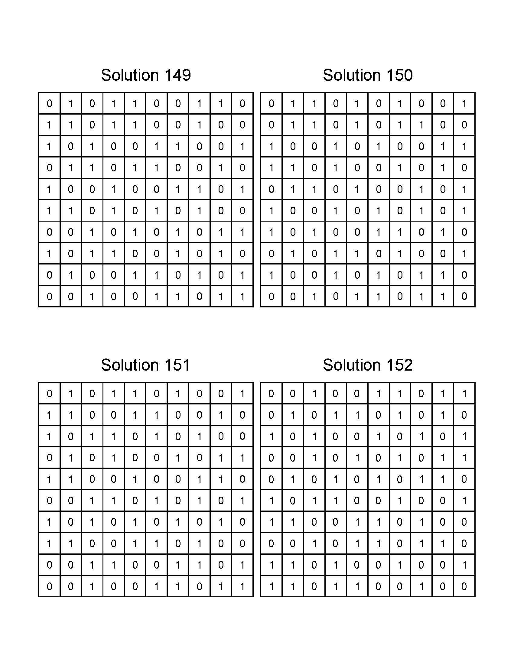 Binario Puzzles Printable PDF 500 Binary Puzzles To Keep Your