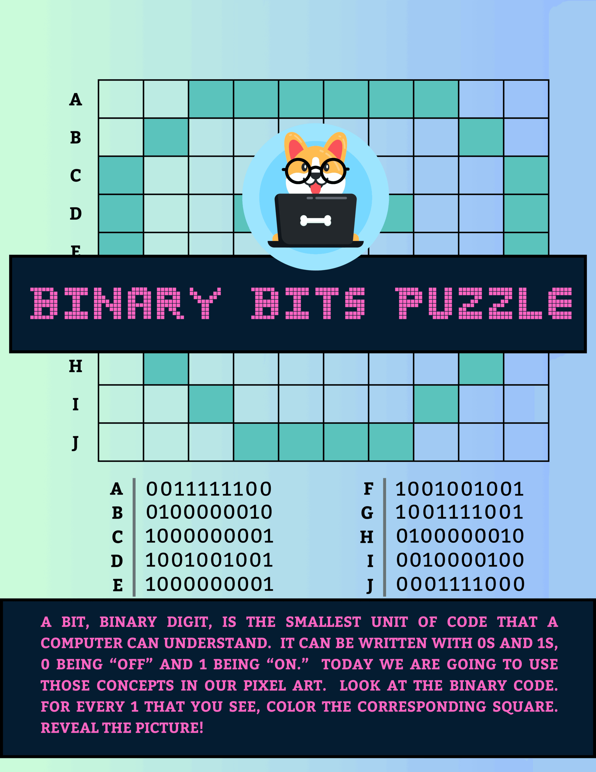 Binary Bits Puzzle Worksheet By Taskcube Raket PH
