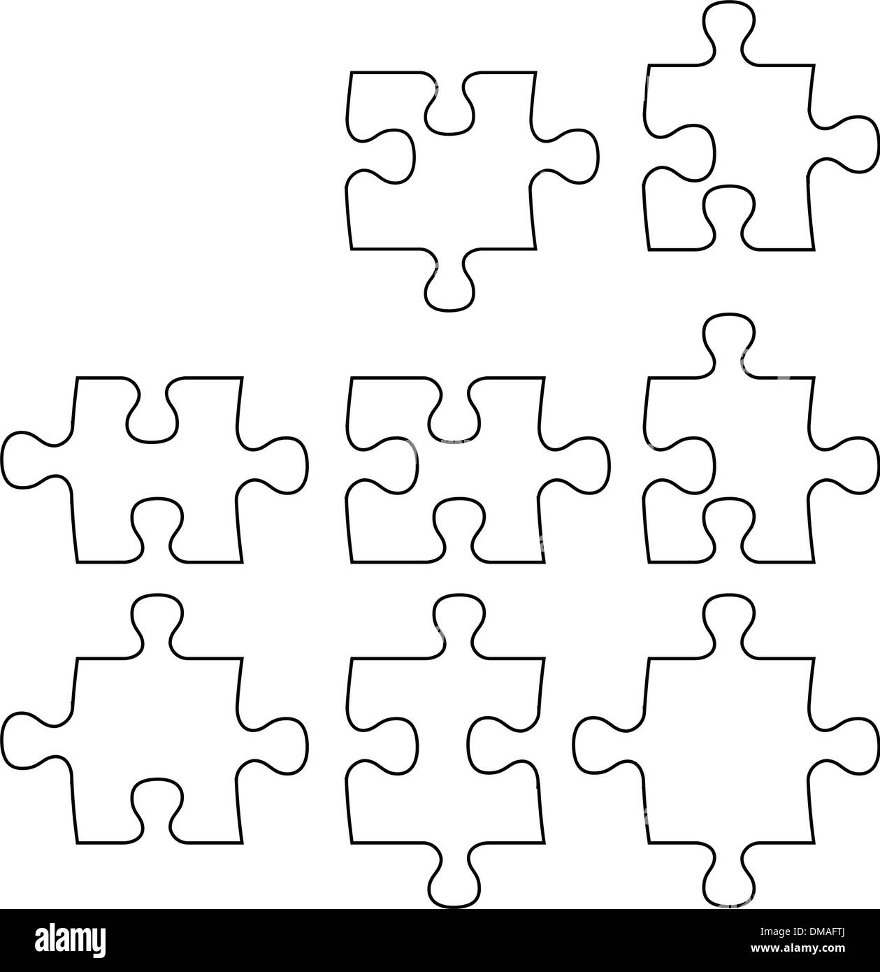Blank Puzzle Stock Vector Images Alamy