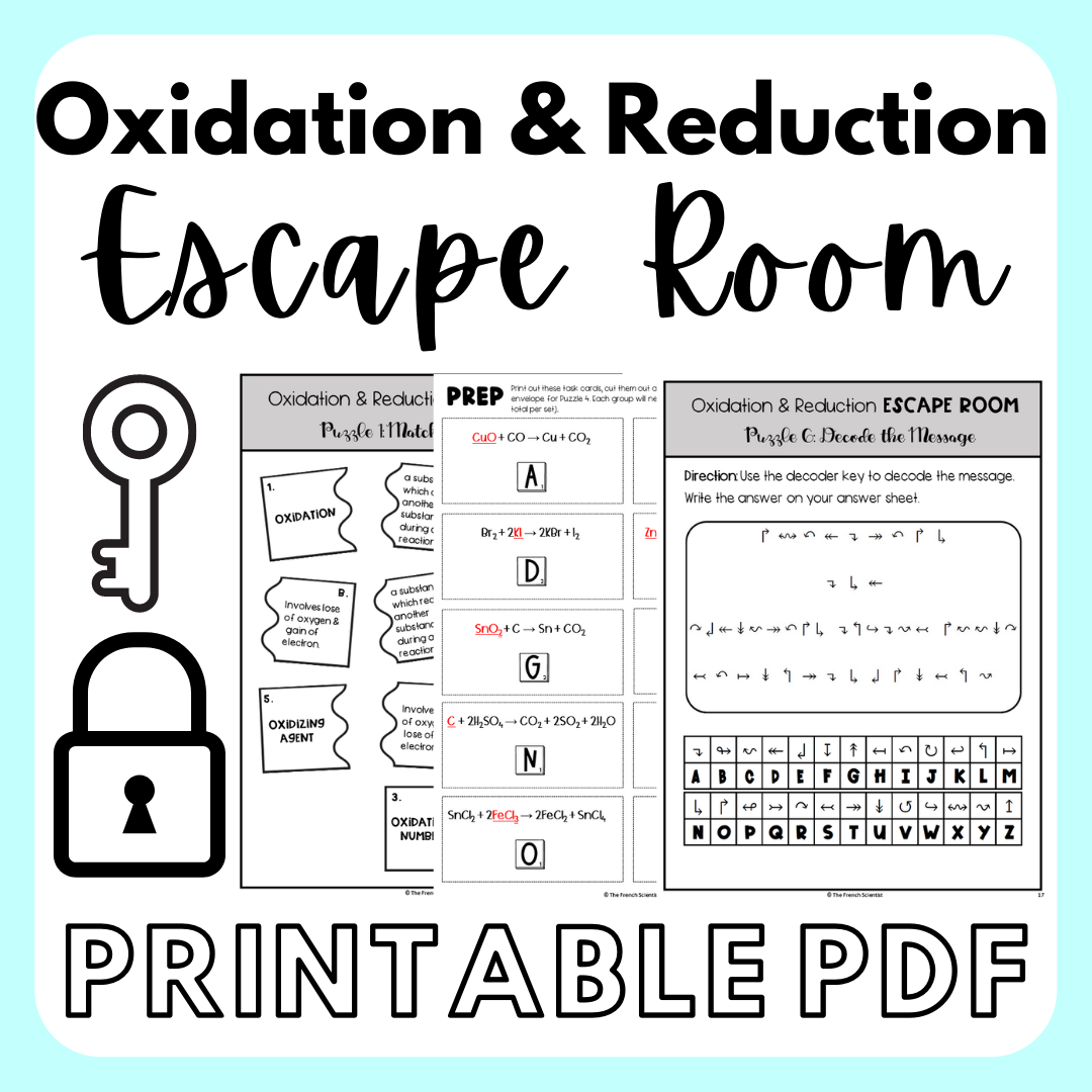 Fun Chemistry Puzzle Worksheets