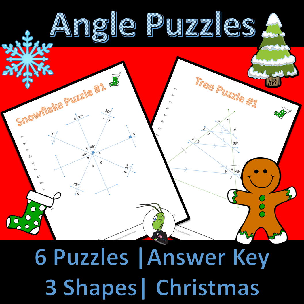 Christmas Missing Angles Puzzle Geometry Angle Relationships Made By Teachers