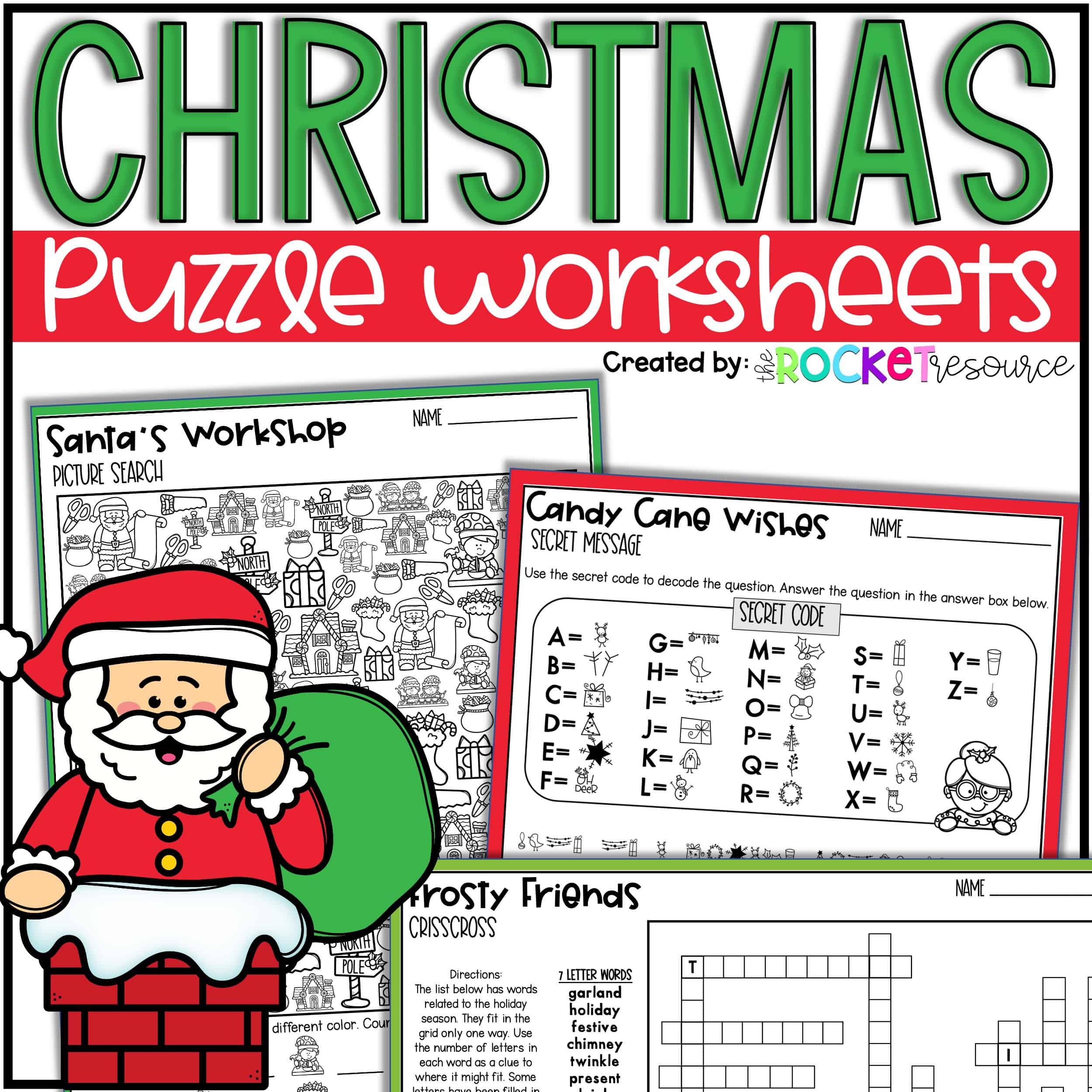 Christmas Puzzles Packet December Early Finisher Christmas 