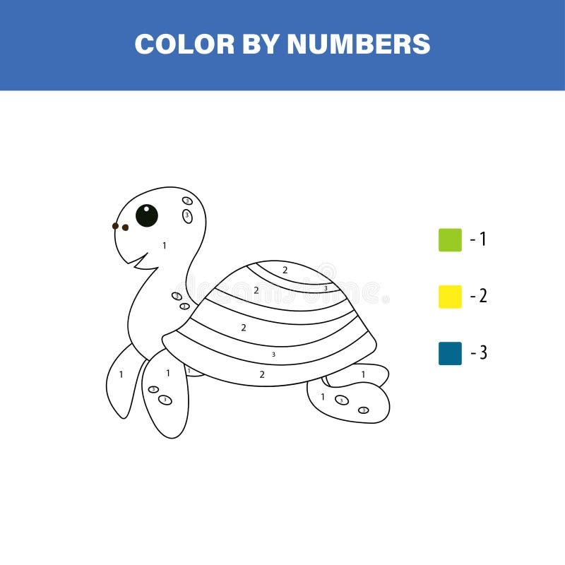Color Number Turtle Stock Illustrations 187 Color Number Turtle 