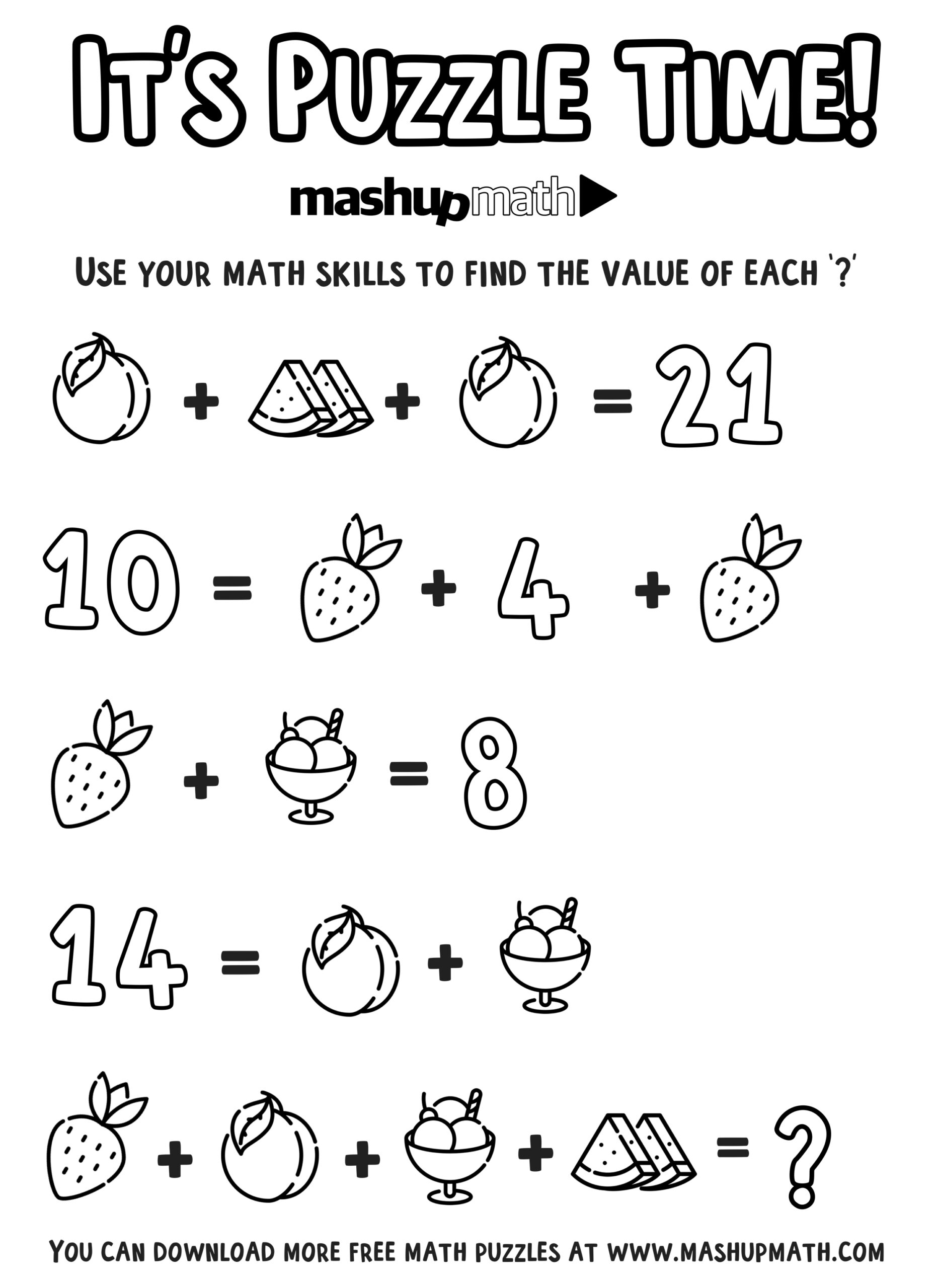 Math Puzzle Worksheets 5th Grade