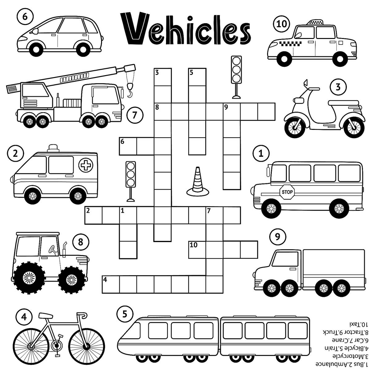 Crossword Puzzle Worksheets For Kids
