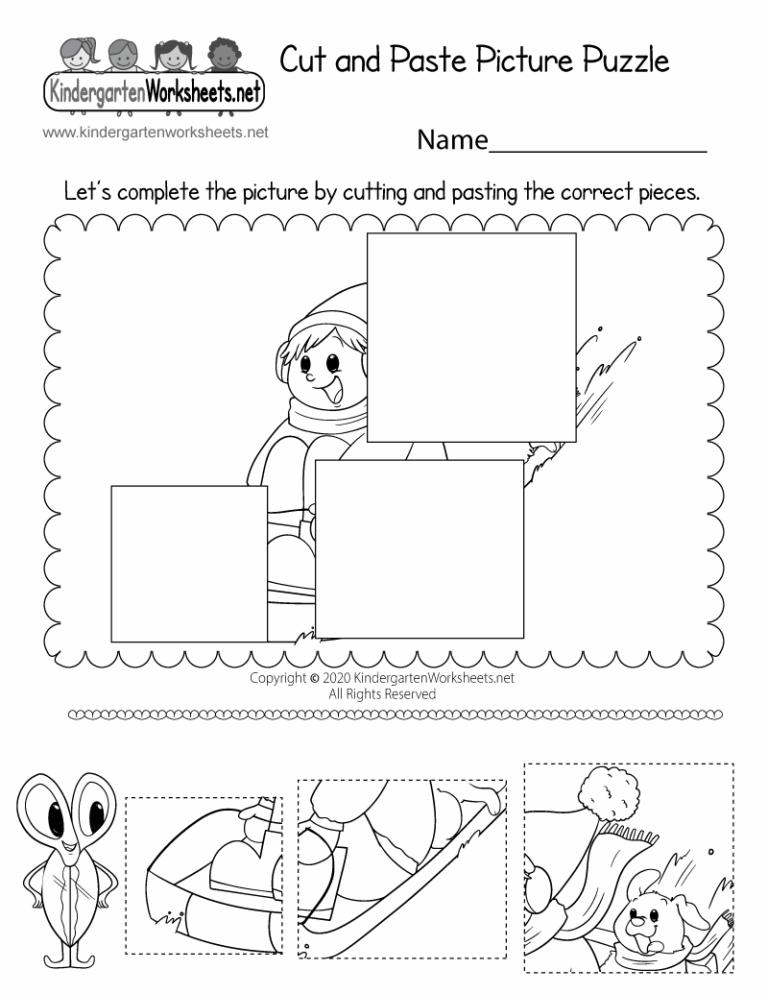 Cut And Paste Picture Puzzle Worksheet Free Printable Digital U0026 PDF