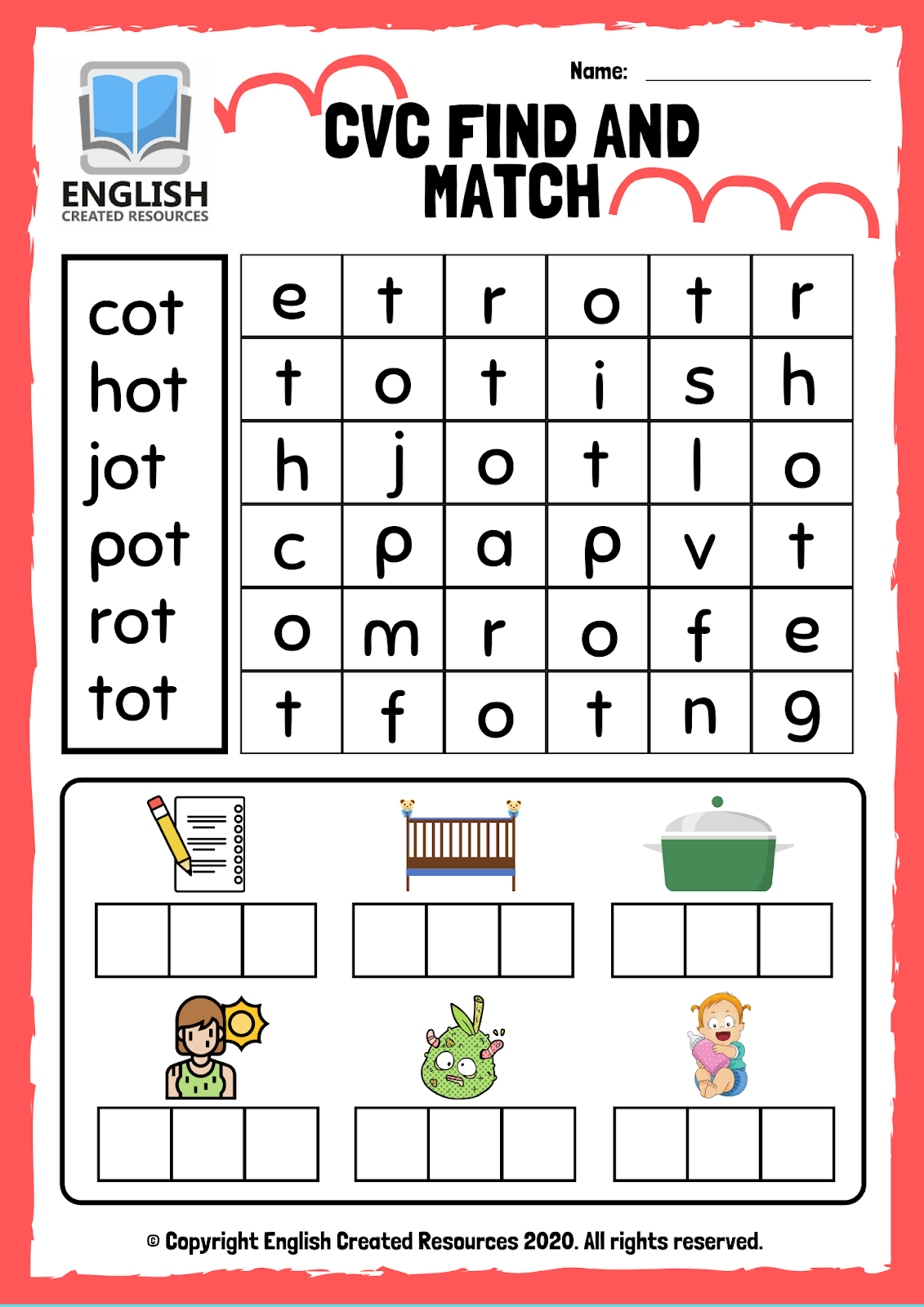 Cvc Word Puzzles Worksheet