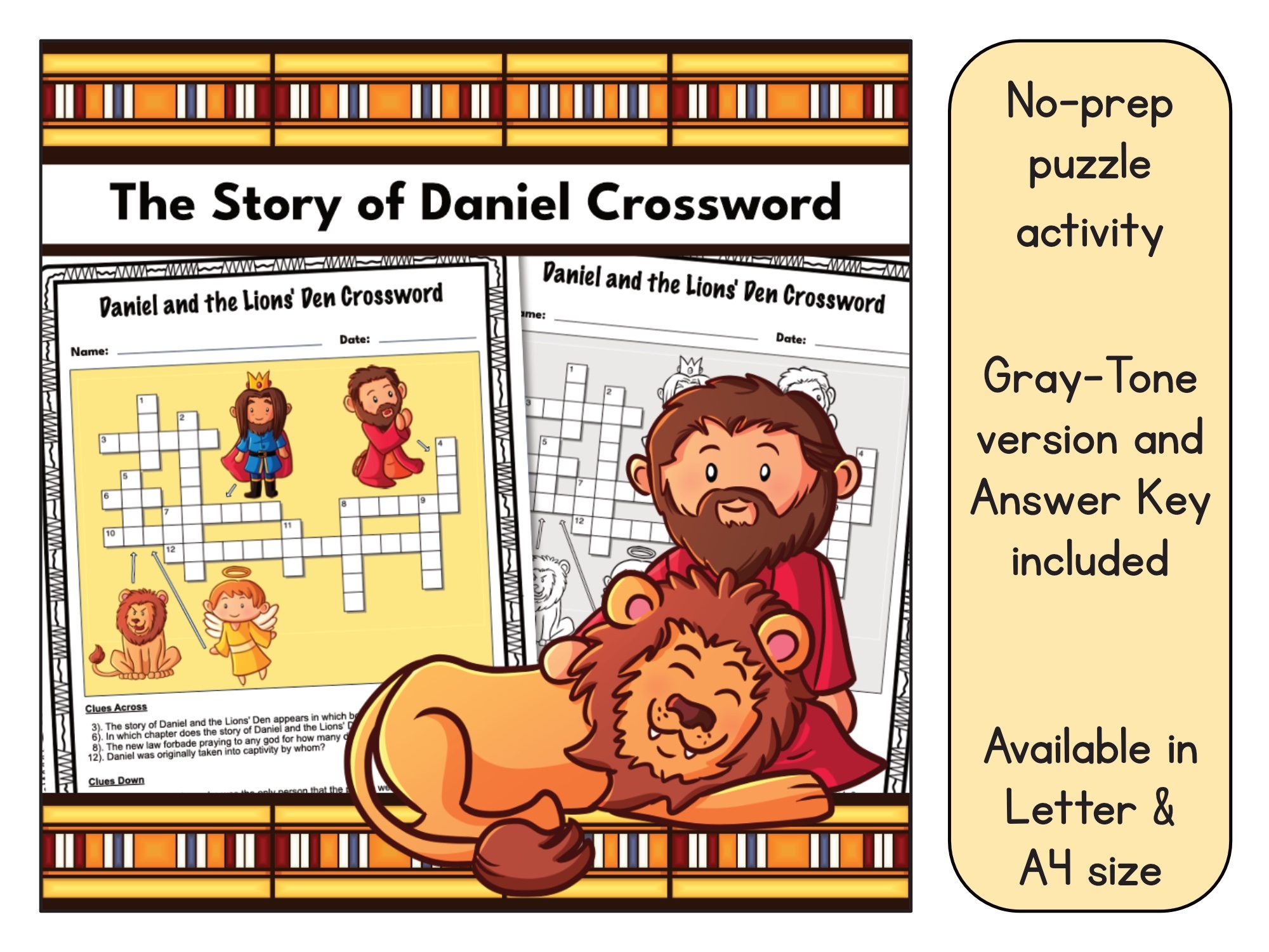 Children's Church Puzzle Worksheets