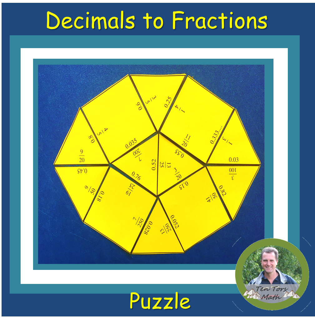 Decimals To Fractions Puzzle Made By Teachers