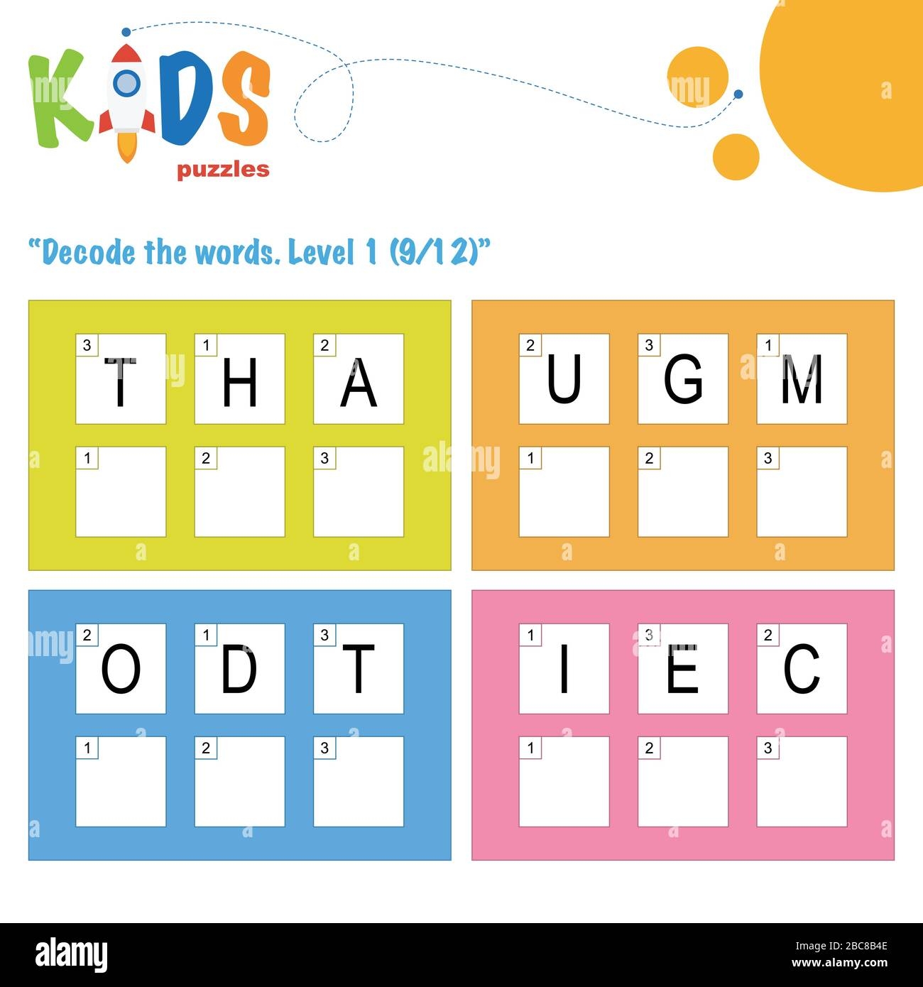 Decode The 3 letter Words Worksheet Practice For Preschool 