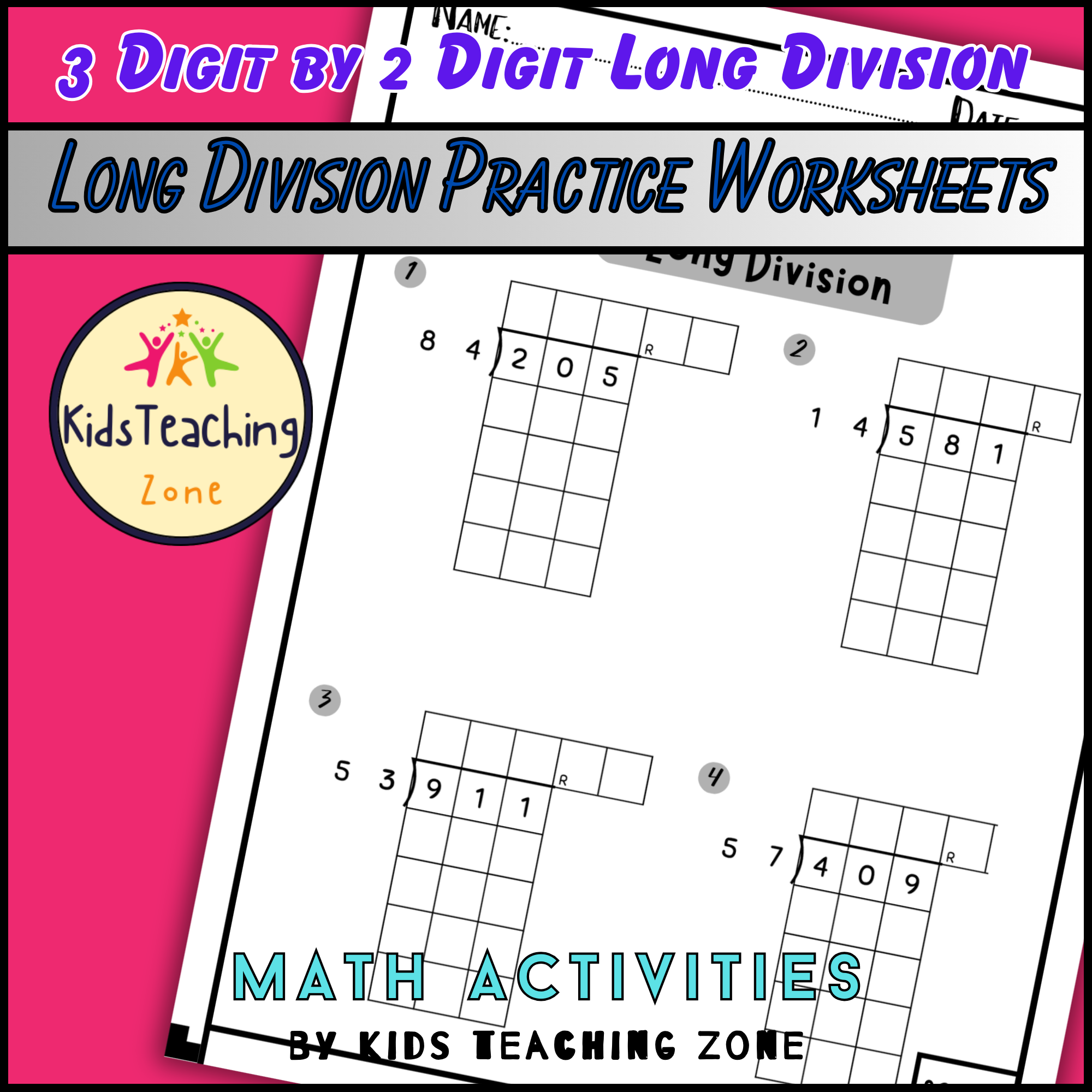 Division Puzzle Interactive Worksheet