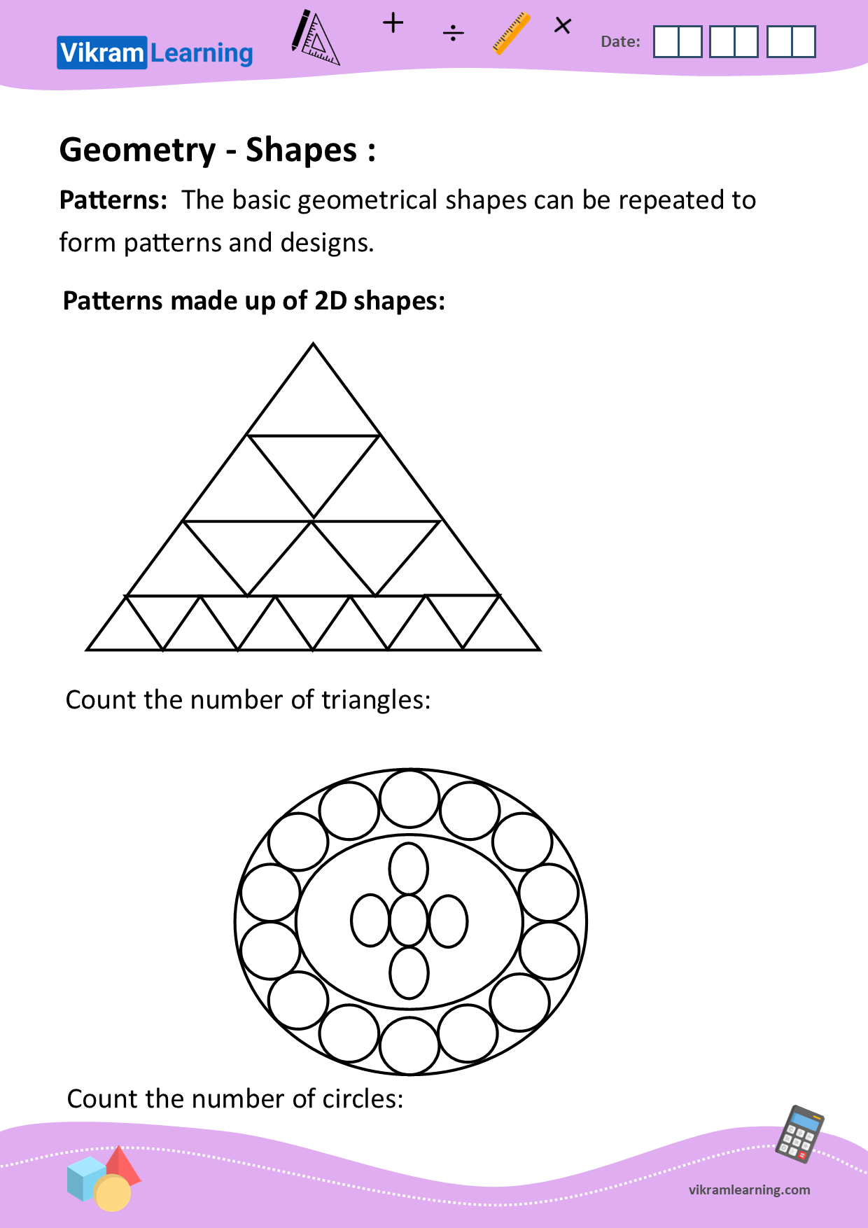 Download Geometry Shapes Worksheets Vikramlearning
