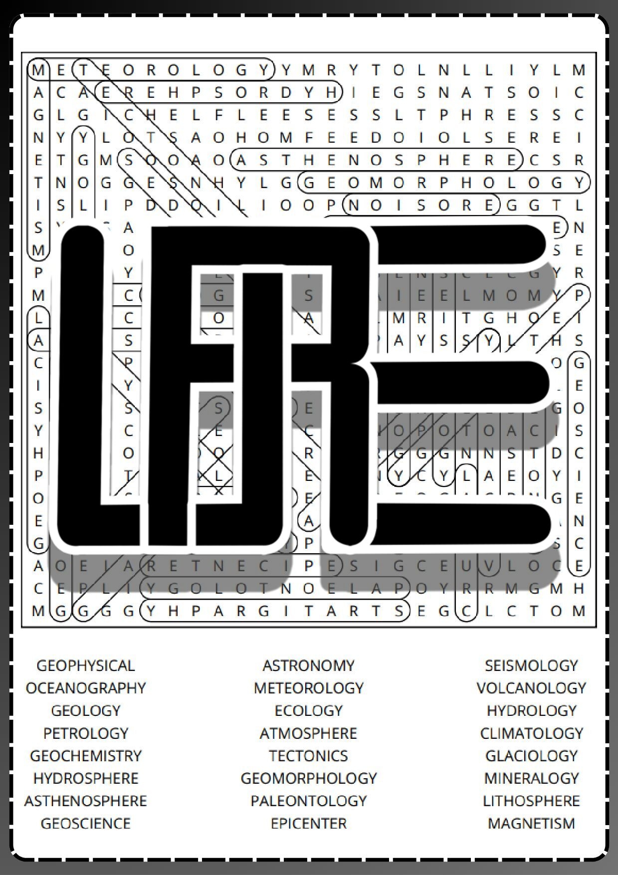 EARTH SCIENCE Word Search Puzzle No Prep Activity Worksheet Morning Work Made By Teachers